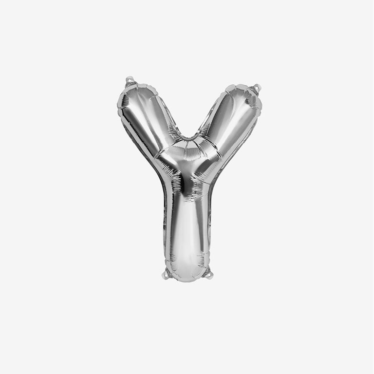 Globo Foil Letras 40cm (16") Plata