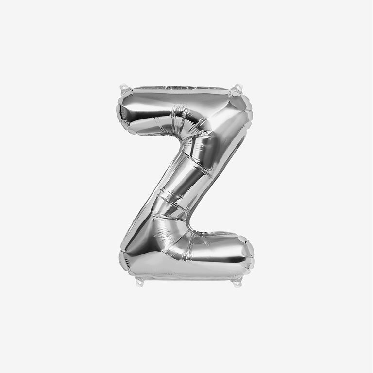 Globo Foil Letras 40cm (16") Plata