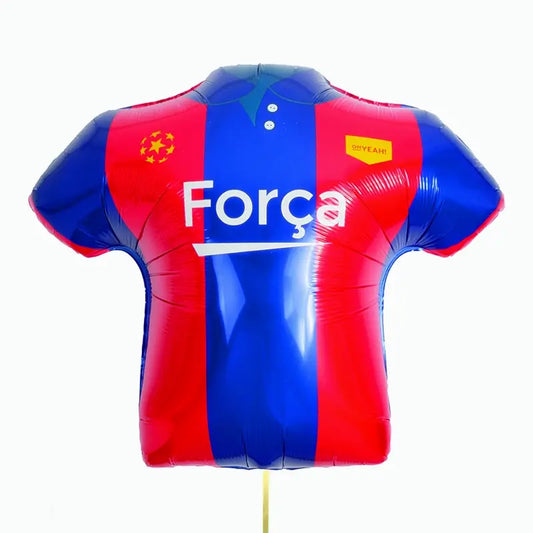 Globo Foil Camiseta Fútbol Rojo y Azul 84cm