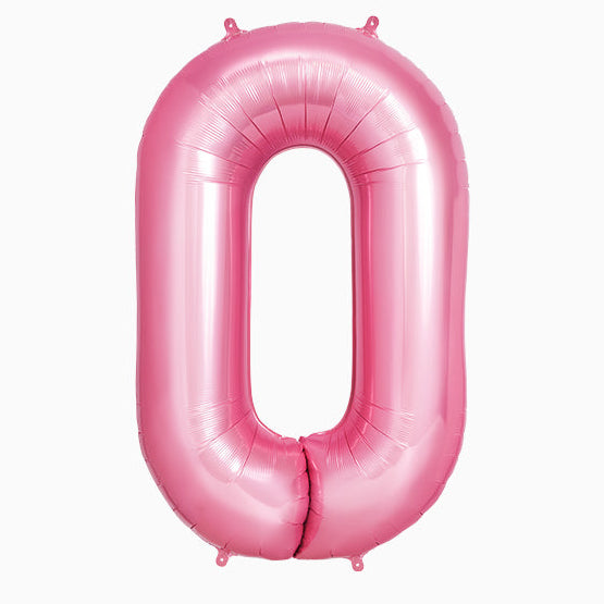 Globo Foil Número Gigante Aluminio 100cm (40") Rosa