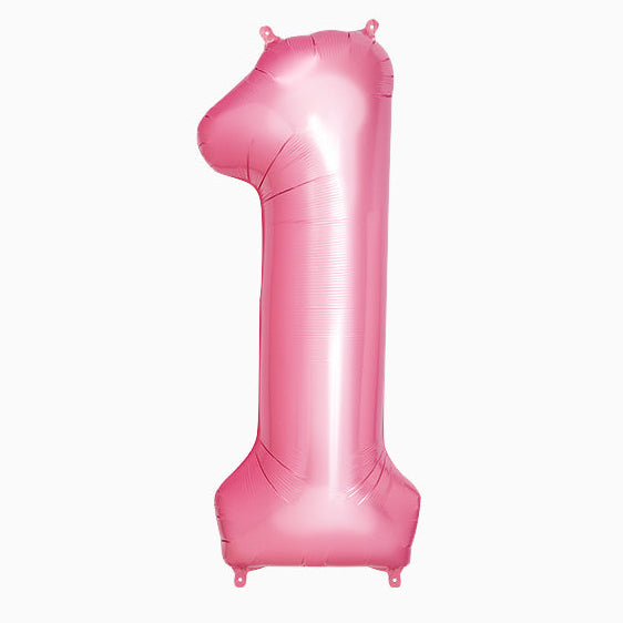 Globo Foil Número Gigante Aluminio 100cm (40") Rosa