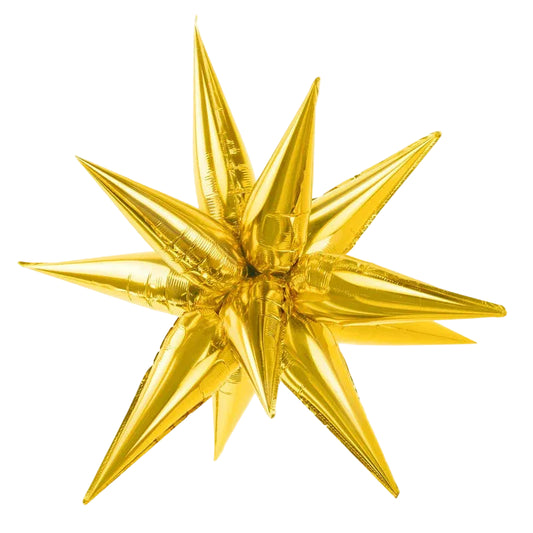 Globo Foil Estrella Fugaz 3D Dorado 95cm