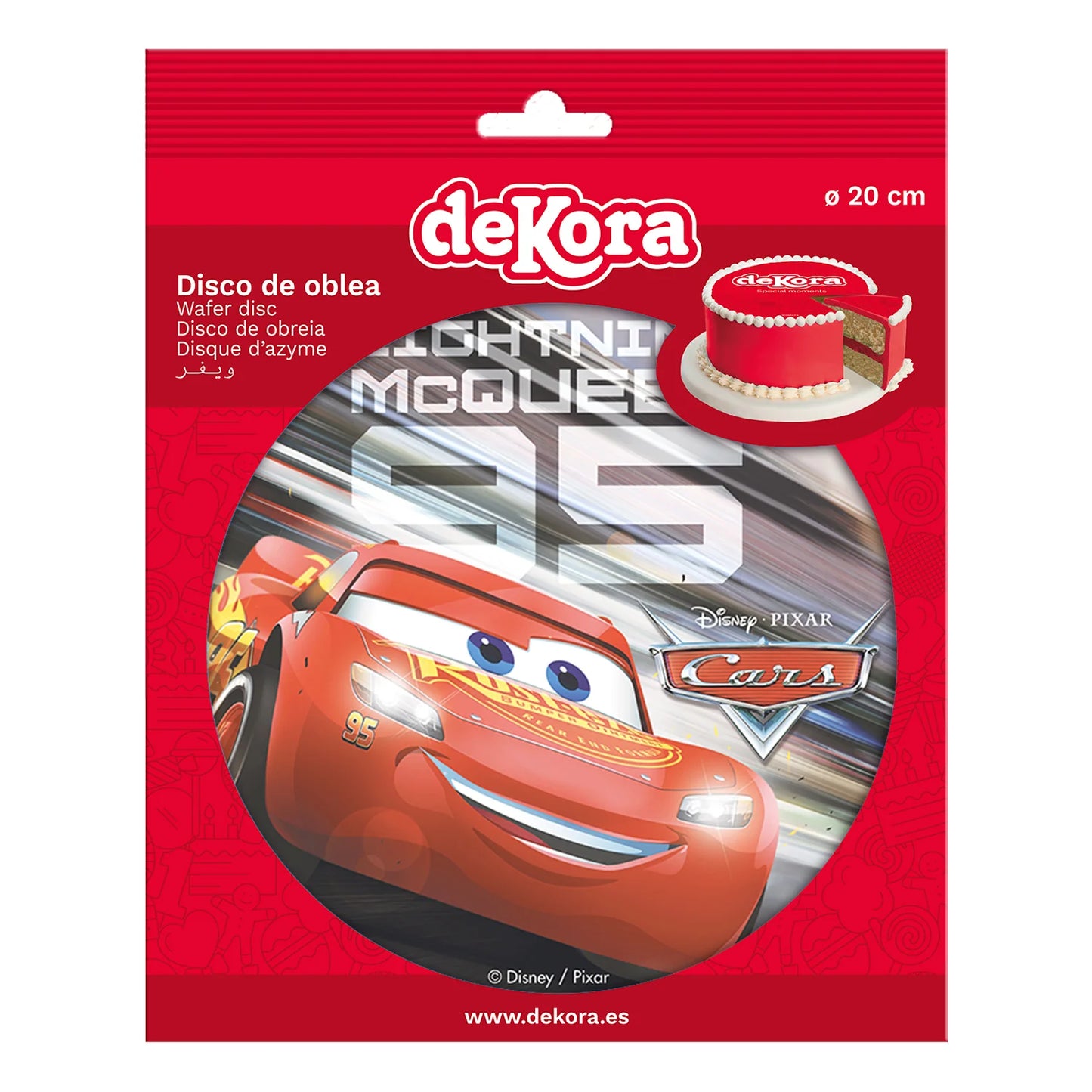 Oblea Comestible Cars 3 para Tarta | deKora 20cm
