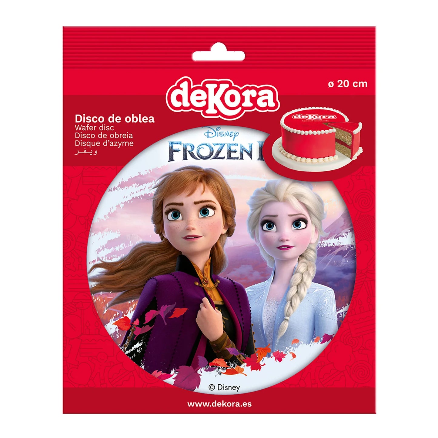Oblea Comestible Frozen II para Tarta | deKora 20cm