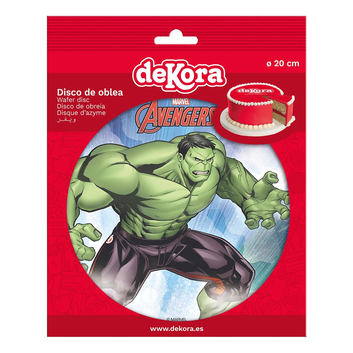 Oblea Comestible Hulk para Tarta | deKora 20cm