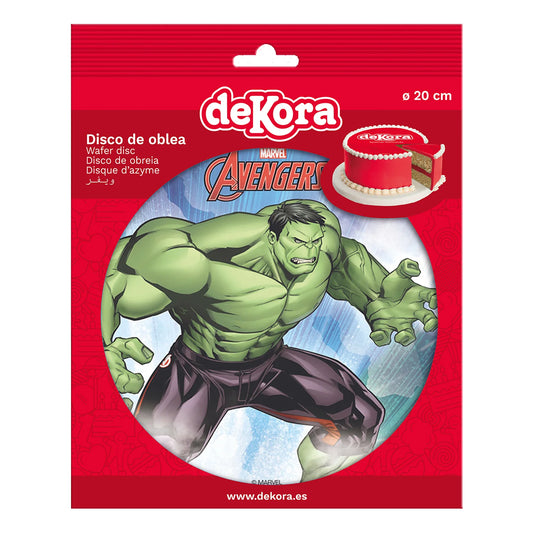 Oblea Comestible Hulk para Tarta | deKora 20cm