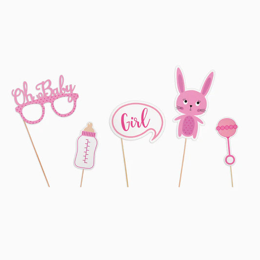 Accesorios Photocall Cartón Baby Shower 50cm Pack 5 uds