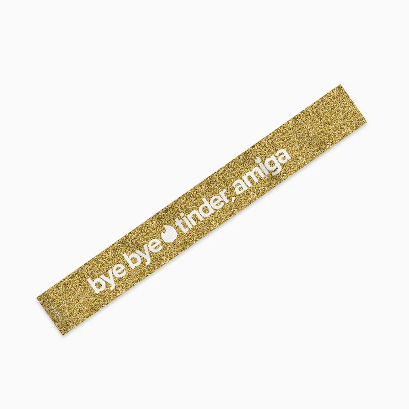 Banda Tela Despedida Soltera 'Bye Bye Tinder, Amiga' 160 x 10 cm