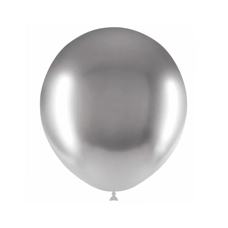 Globo Balloonia Liso Cromado 18" / 45 cm – Pack 10 uds