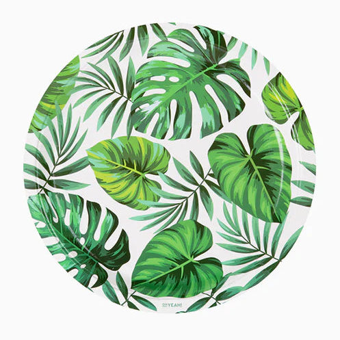 Plato Carton Llano Redondo Botanic 23 cm