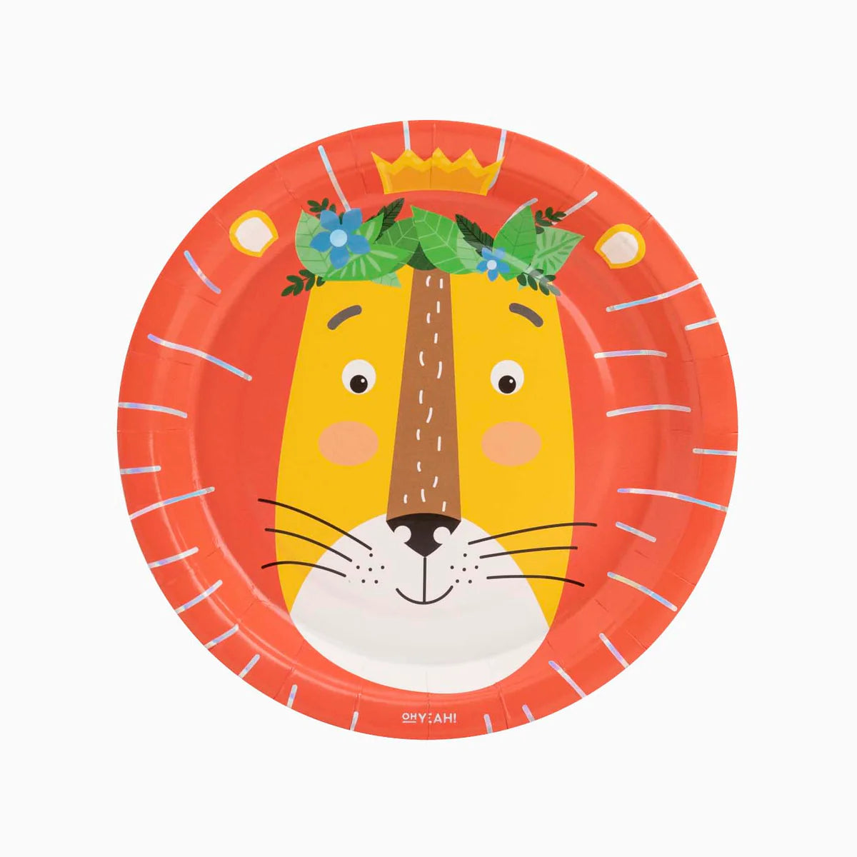 Plato Cartón Llano Redondo Safari  23 cm 6uds