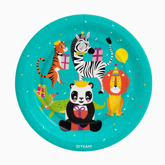 Plato Cartón Safari 18cm 8 uds