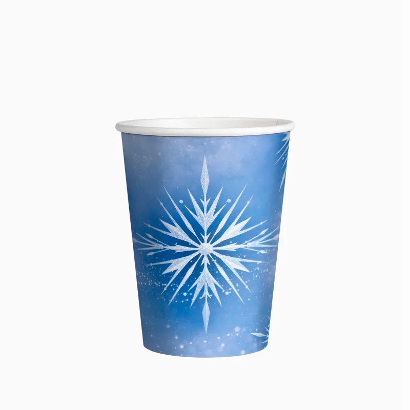 Vasos de Cartón con Diseño de Hielo