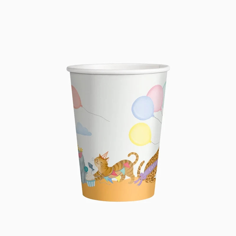 Vasos de Cartón con Gatitos