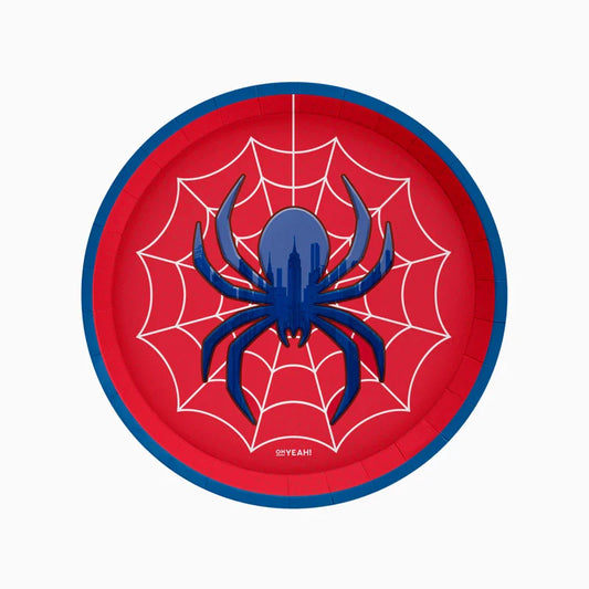 Platos Llanos de Cartón Araña 6uds
