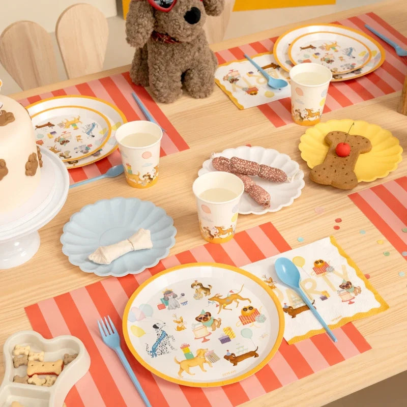 Platos de Cartón con Perritos