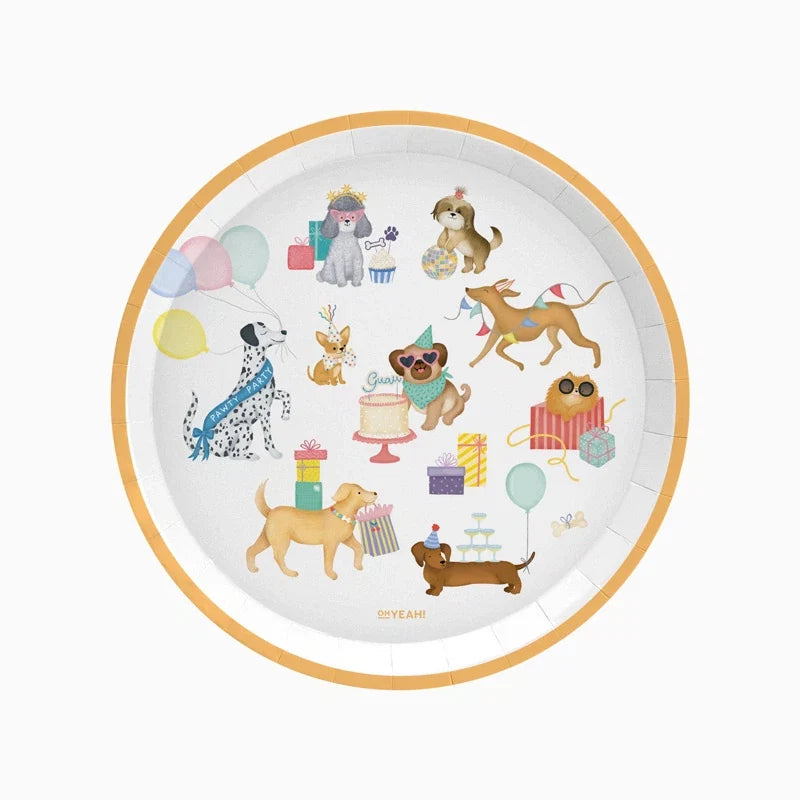 Platos de Cartón con Perritos