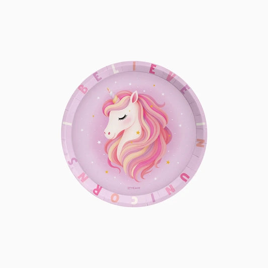 Platos de Cartón con Unicornio 6uds - 17cm - imagen 2