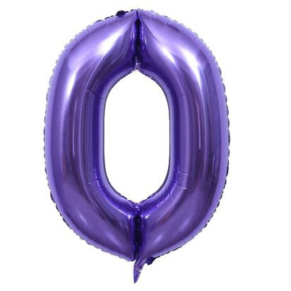Globo Foil Número Gigante 100 cm (40") Morado Oscuro