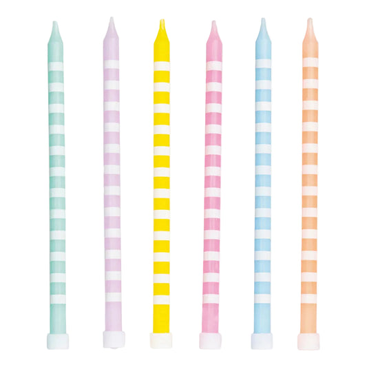 Velas Extralargas Espiral Colores Pastel 12 uds