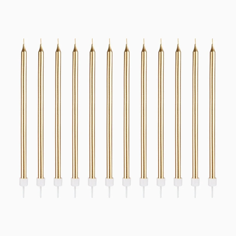 Velas de Cumpleaños Espirales Doradas