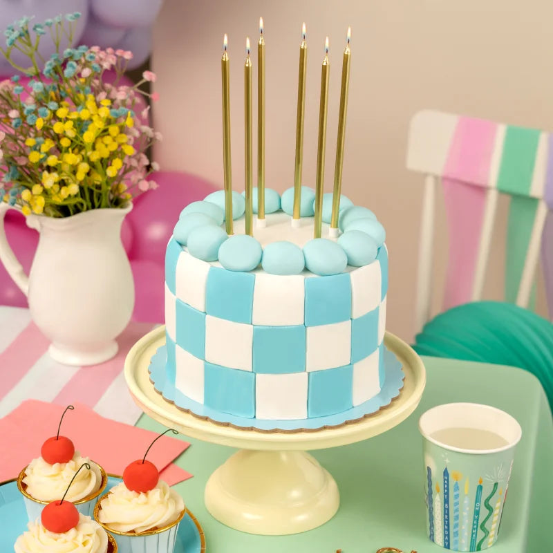 Velas de Cumpleaños Espirales Doradas