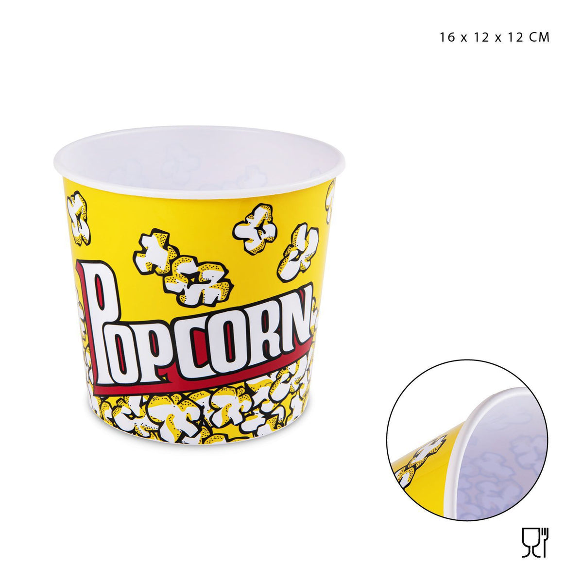 Cubo de palomitas amarillo Popcorn