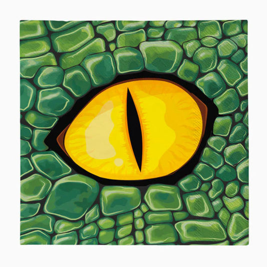 Servilletas Papel Doble Capa Ojo Dinosaurio 33x33 cm Pack 30 uds