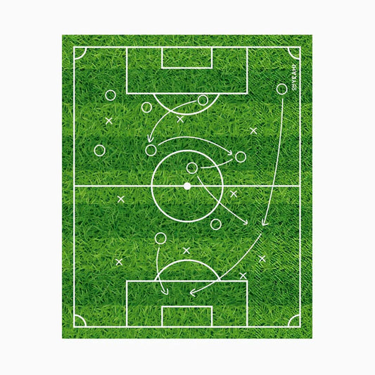 Servilleta Doble Capa Papel Campo Fútbol 40 x 33 cm Pack 20 uds