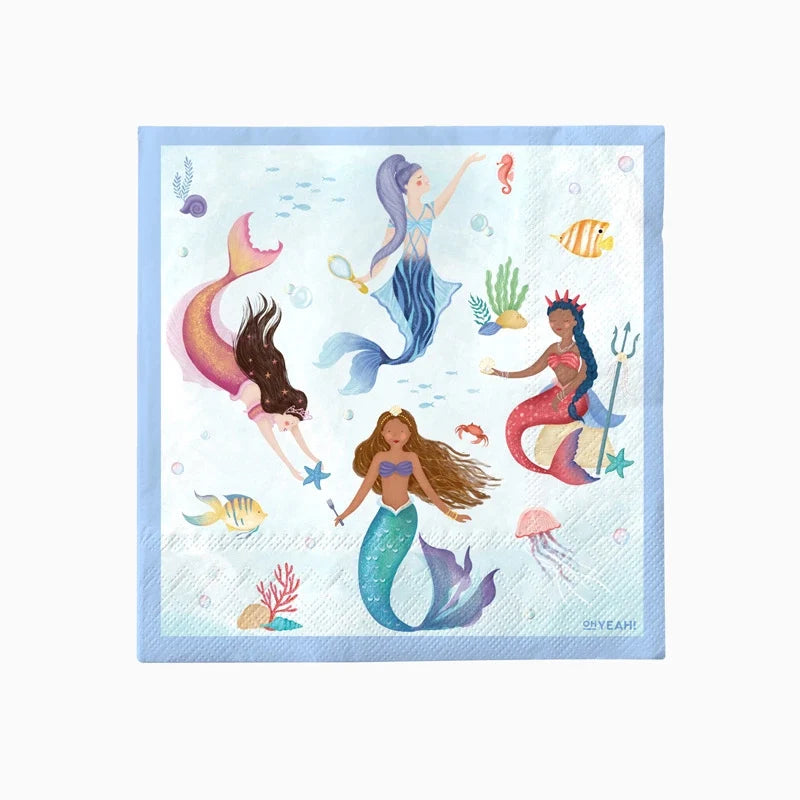 Servilletas de Papel Sirenas 33 x 33 cm 20 uds