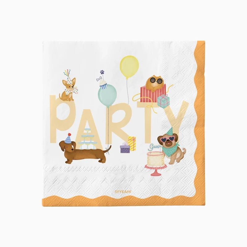 Servilletas de Papel con Diseño de Perros