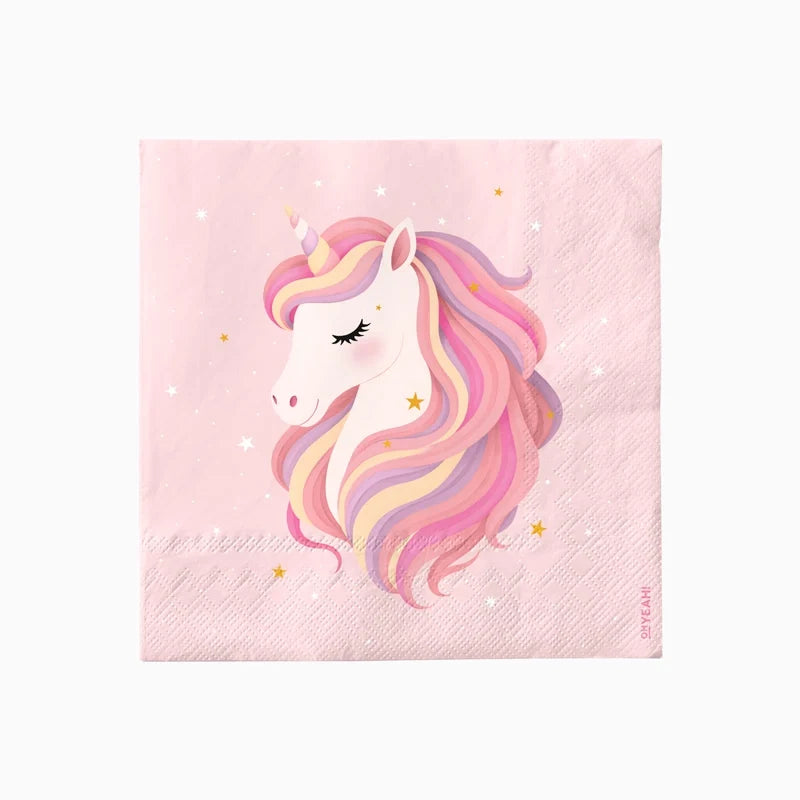 Servilletas de Papel con Diseño de Unicornios