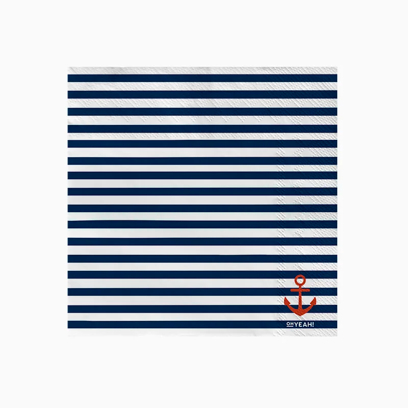 Servilletas de Papel Rayas Marineras 33 x 33 cm 20 uds