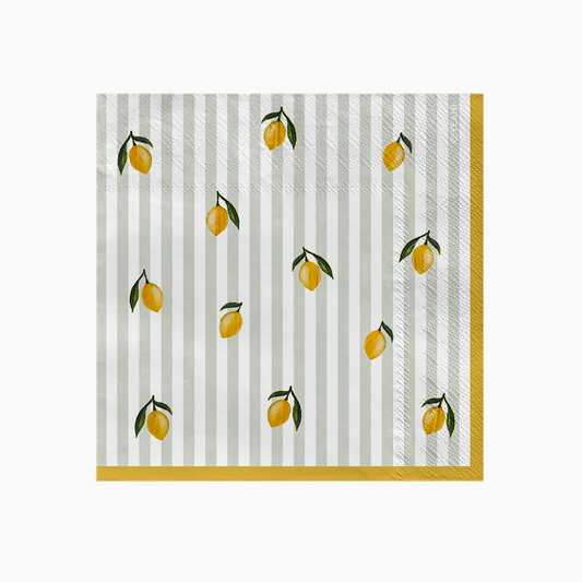 Servilletas de Papel Limones 33 x 33 cm