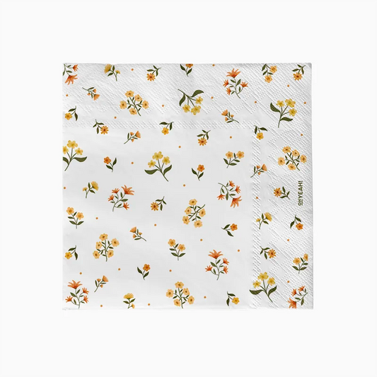 Servilletas de Papel Flores Minimalistas 33 x 33 cm 20 uds