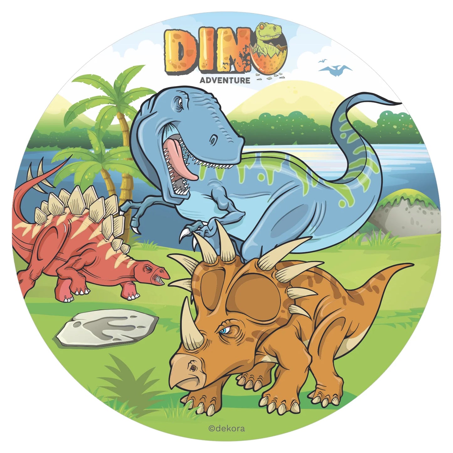 Oblea Comestible Dinosaurio para Tarta | deKora 20cm