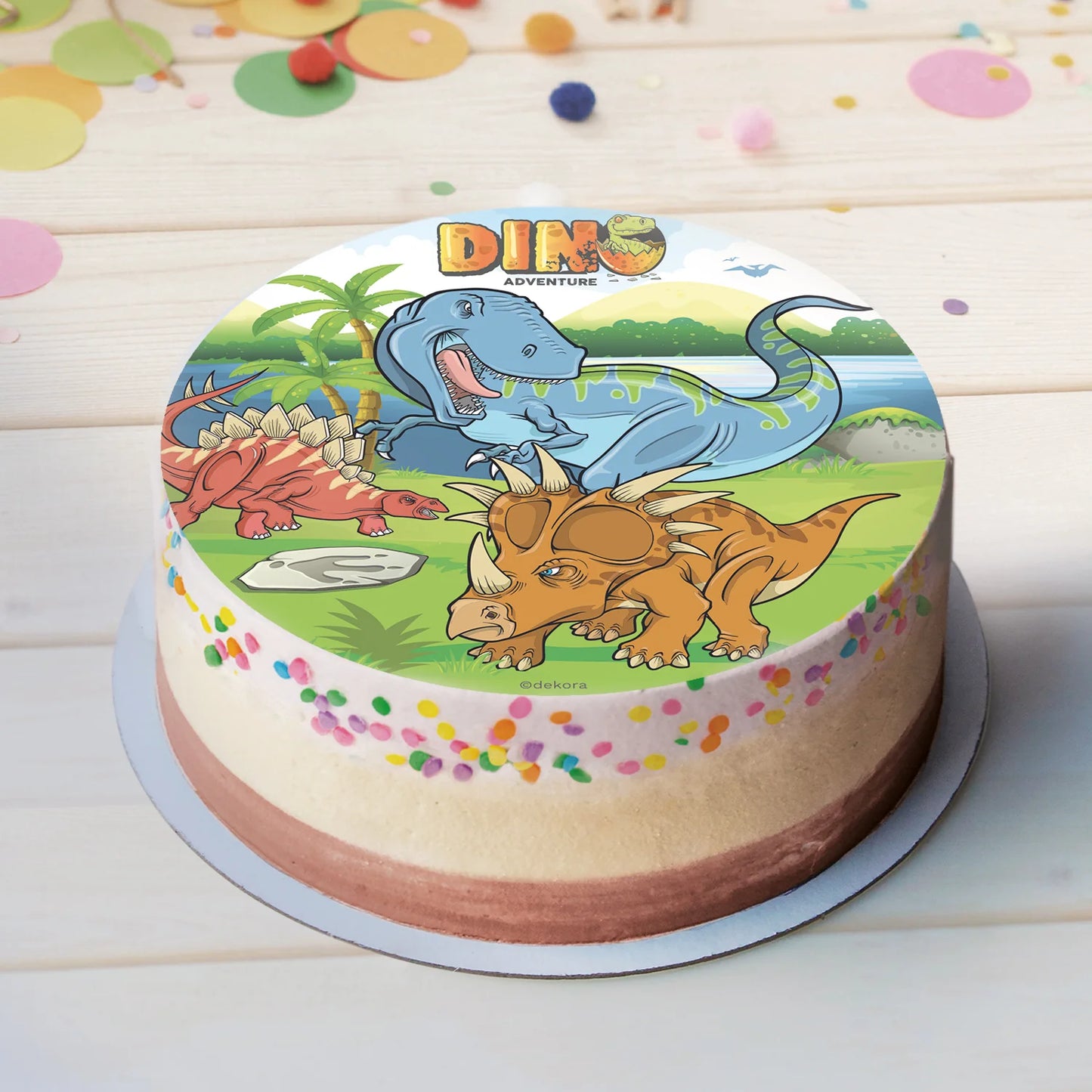 Oblea Comestible Dinosaurio para Tarta | deKora 20cm