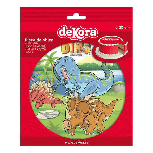 Oblea Comestible Dinosaurio para Tarta | deKora 20cm
