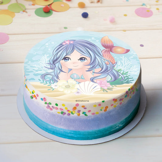 Oblea Comestible La Sirenita para Tarta | deKora 20cm