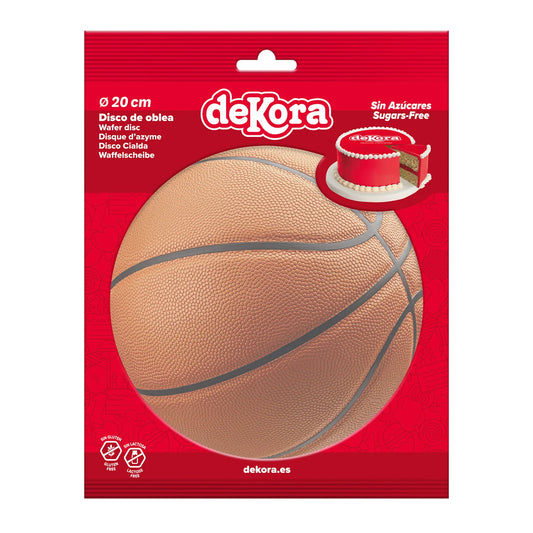 Oblea Comestible Baloncesto para Tarta | deKora 20cm