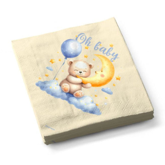 Servilletas Oh Baby Osito 12uds
