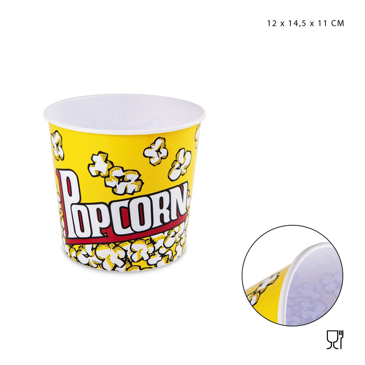 Cubo de palomitas amarillo Popcorn