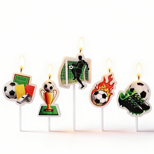 Velas de Fútbol para Tarta – Pack 5 uds