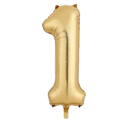 Globo Foil Número Gigante 100 cm (40") Dorado Claro