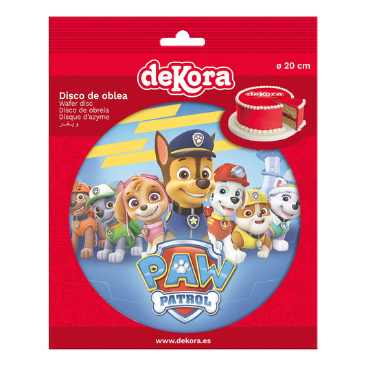 Oblea Comestible Patrulla Canina para Tarta | deKora 20cm