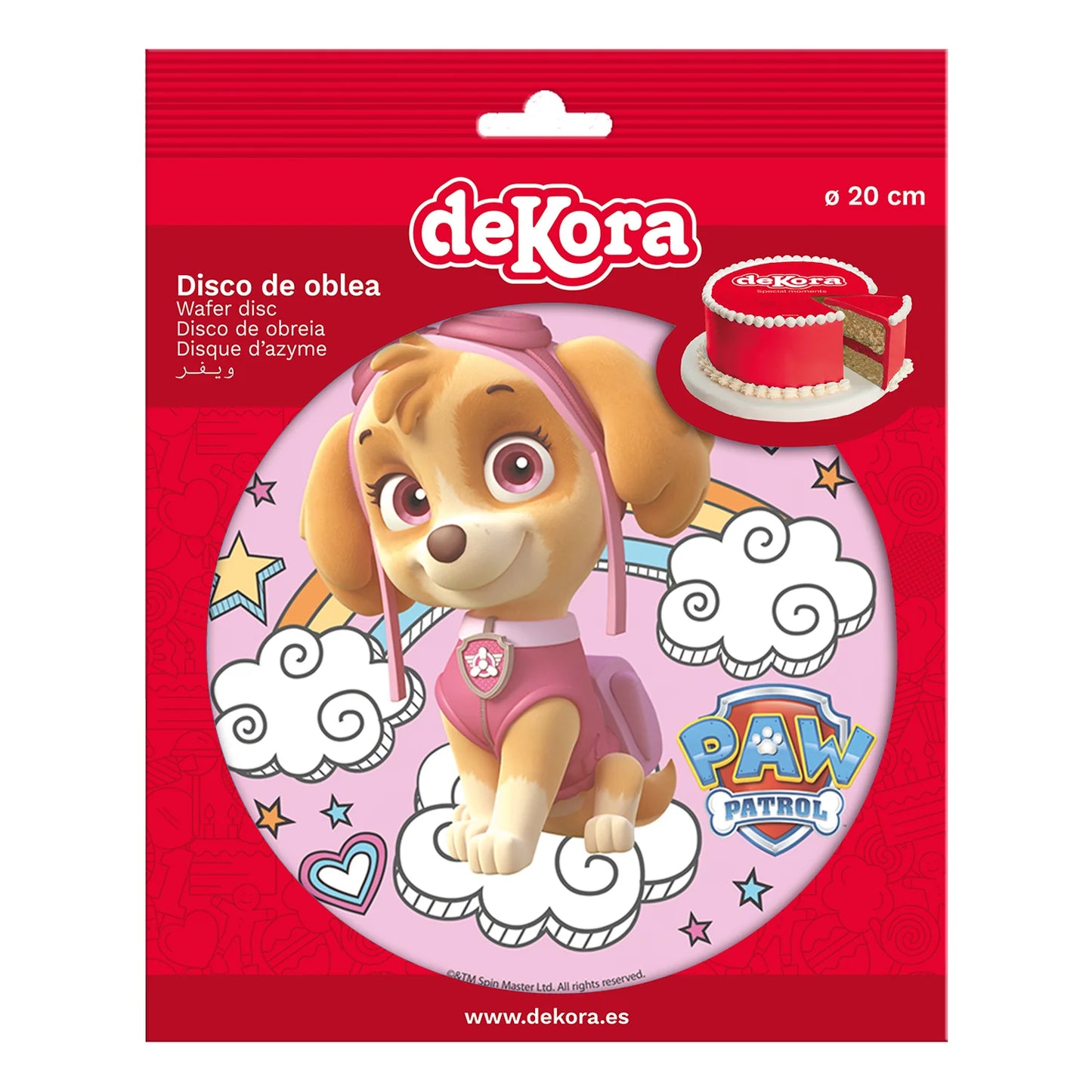 Oblea Comestible PAW Patrol para Tarta | deKora 20cm