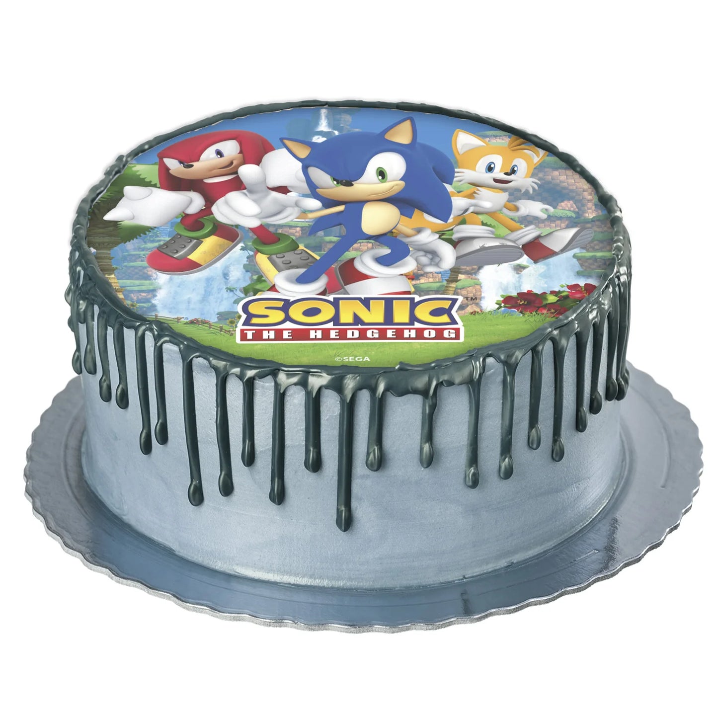 Oblea Comestible Sonic para Tarta | deKora 20cm