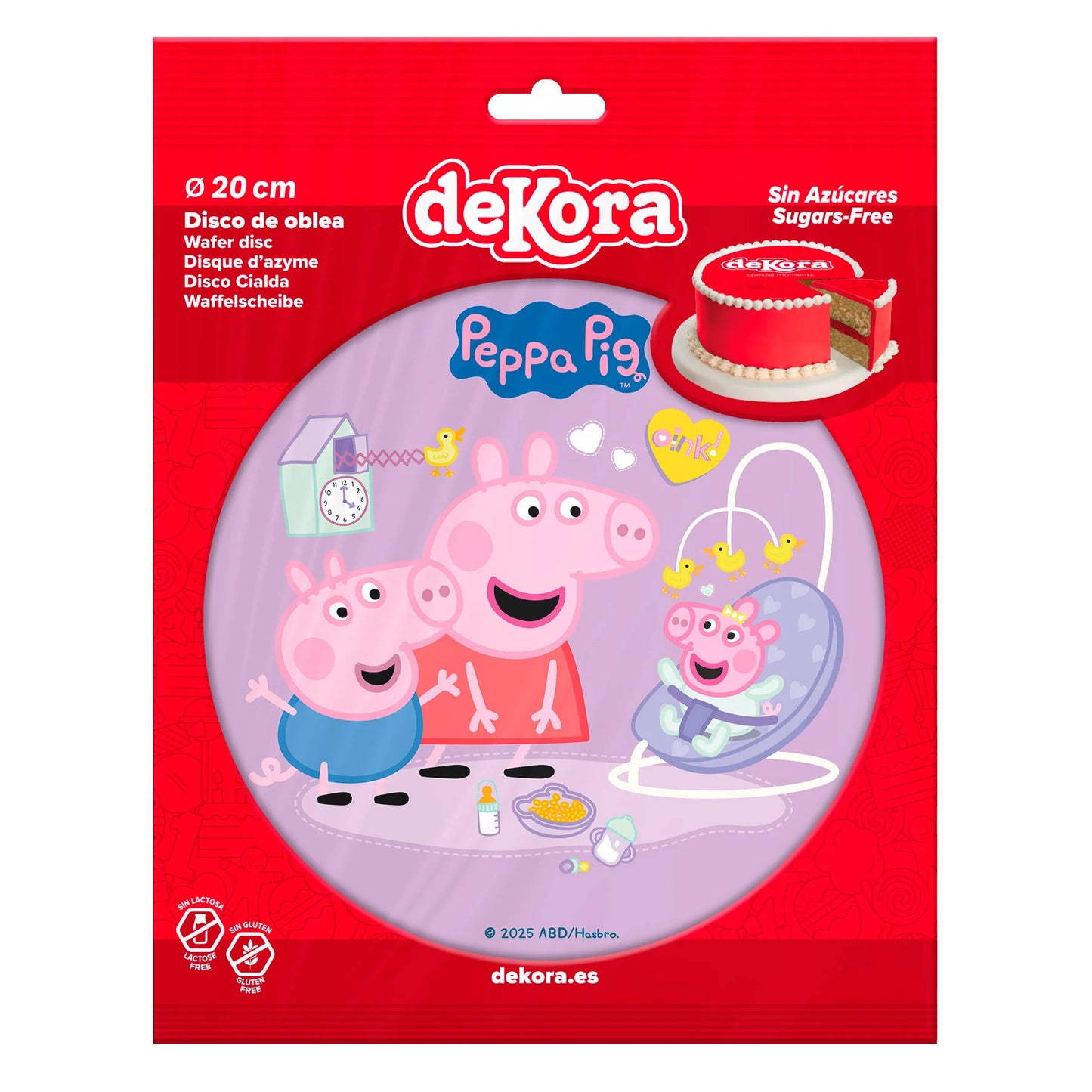 Disco Oblea Comestible Peppa Pig New Baby 20cm