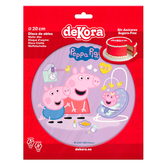 Disco Oblea Comestible Peppa Pig New Baby 20cm