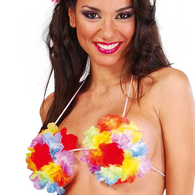 Sujetador de Flores Hawaiano